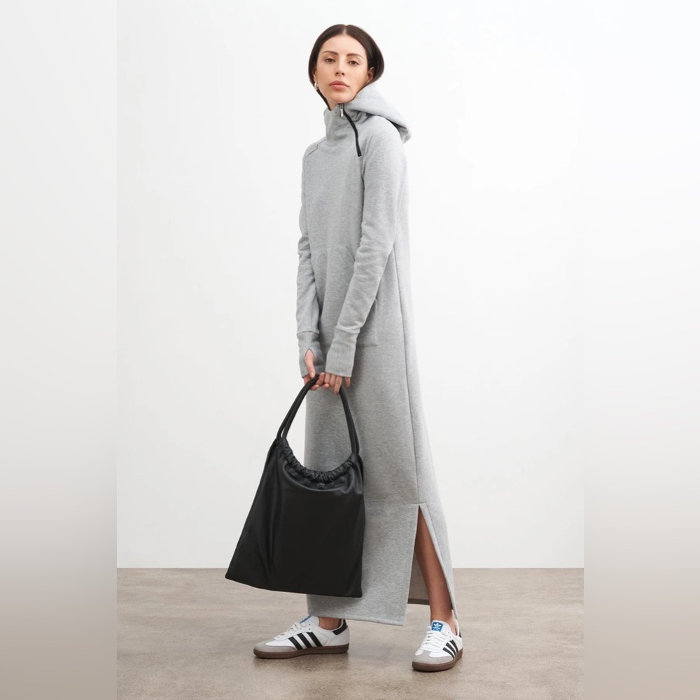 Tompkins Sweatshirt Dress- Gray
